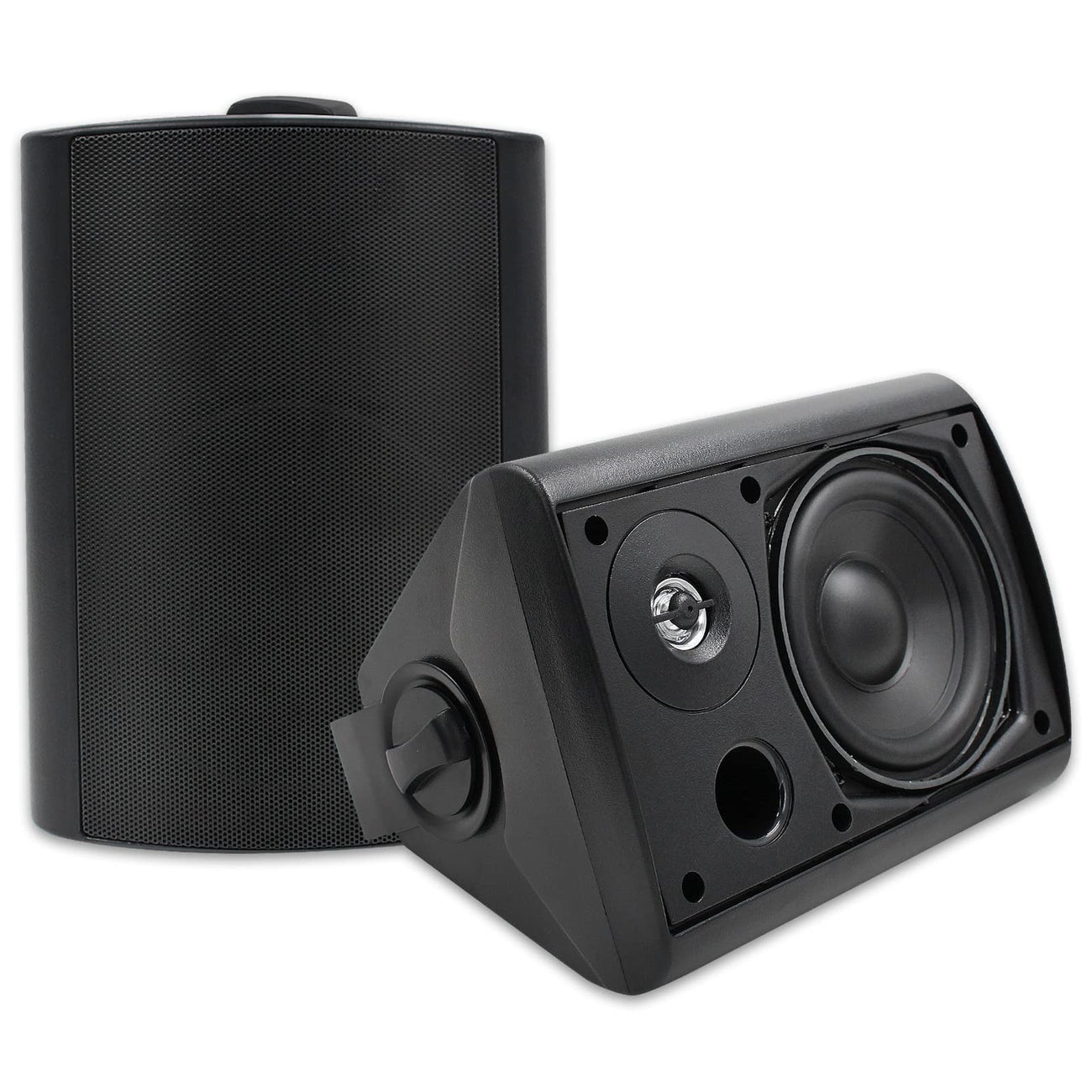Herdio 5.25 inch outdoor speakers 300W weatherproof 2-way audio system for patio and garden