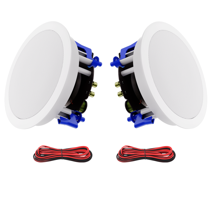 Herdio 6.5" In-Ceiling Speakers 320W | Wired 2-Way Hi-Fi Home Theater Audio