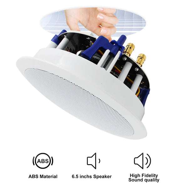 Herdio 6.5" In-Ceiling Speakers 320 Watts 2-Way Wired Sound System