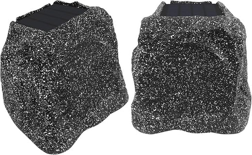 Herdio 4" Solar-Powered Bluetooth Rock Speakers 160W | Wireless Outdoor Garden Audio with Rechargeable Battery