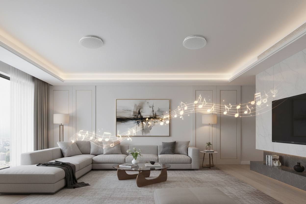 Clean Ceiling Room-Filling Sound