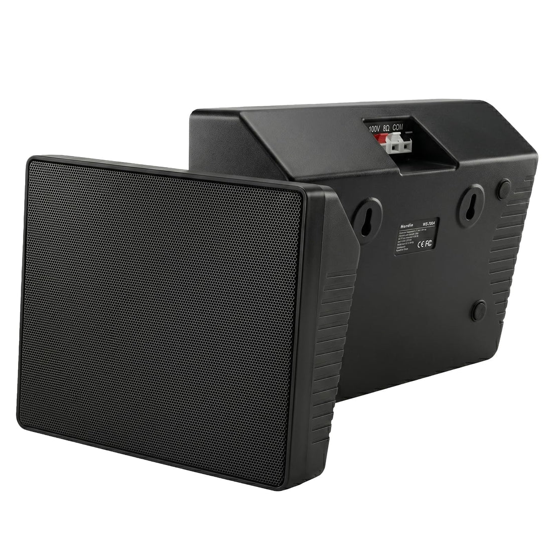 Herdio 4-inch 240W wall-mount PA speakers black