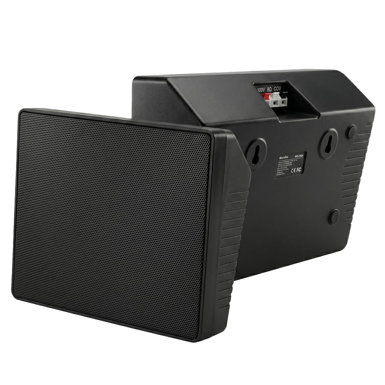 Herdio 4-inch 240W wall-mount PA speakers black