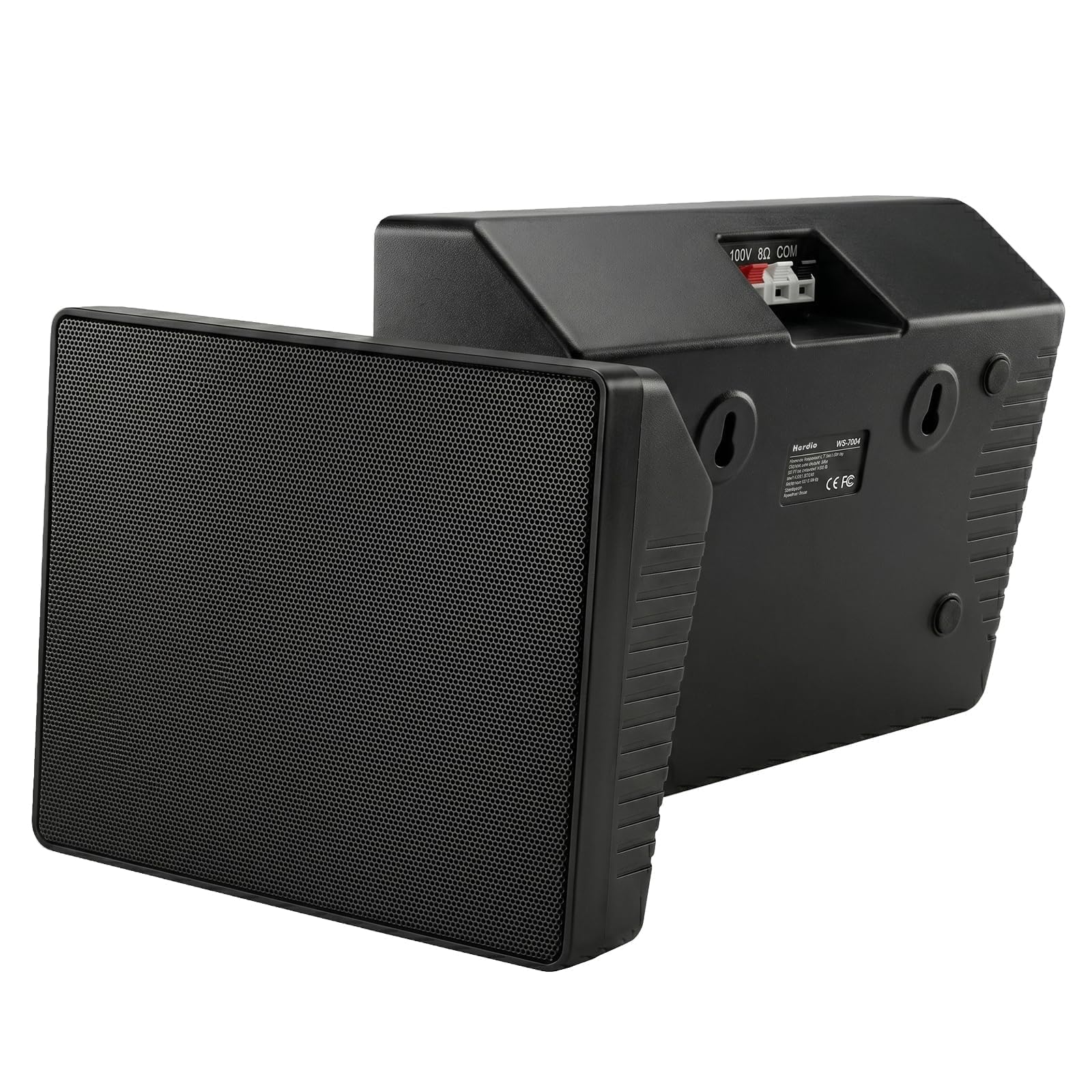 Herdio 4-inch 240W wall-mount PA speakers black