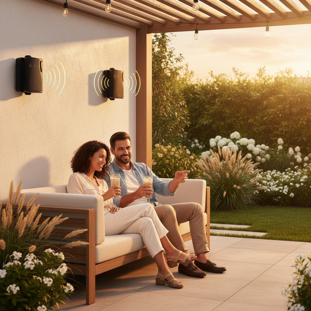 Herdio 3.5" Outdoor Speakers 200W | Waterproof Wall Mount Speaker Pair for Patio, Pool & Boat