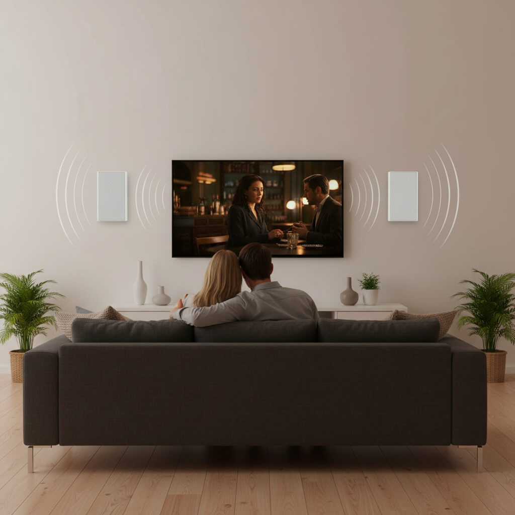 Herdio 5.25" Ultra-Slim Wall Mount Speakers 240W | Home Theater Speakers Pair