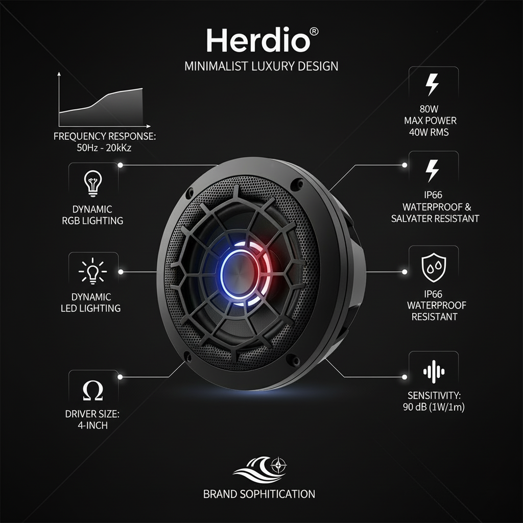 Herdio音响技术参数信息图