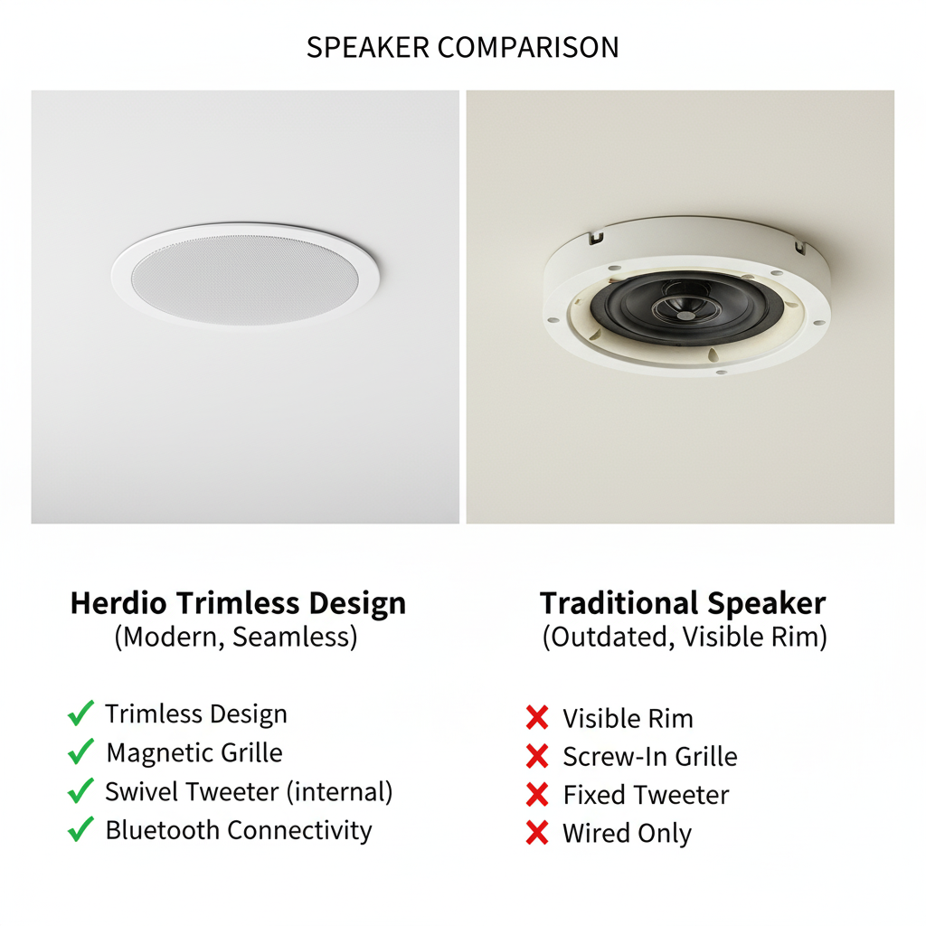 Herdio无边框设计对比 - Trimless优势展示
