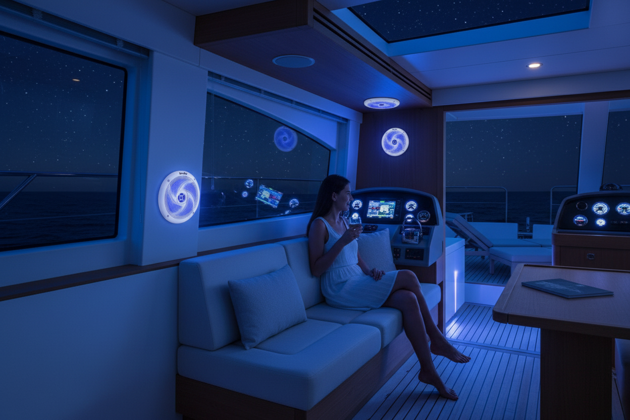 Herdio白色音响船只安装场景