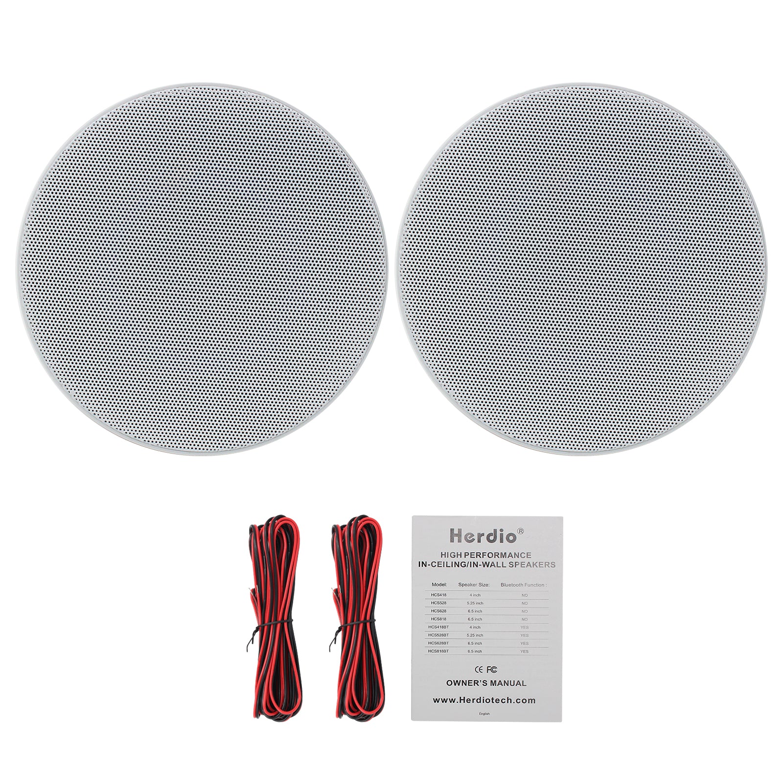 Herdio 4" Ceiling Speakers 160 Watts 2-Way for Home Audio