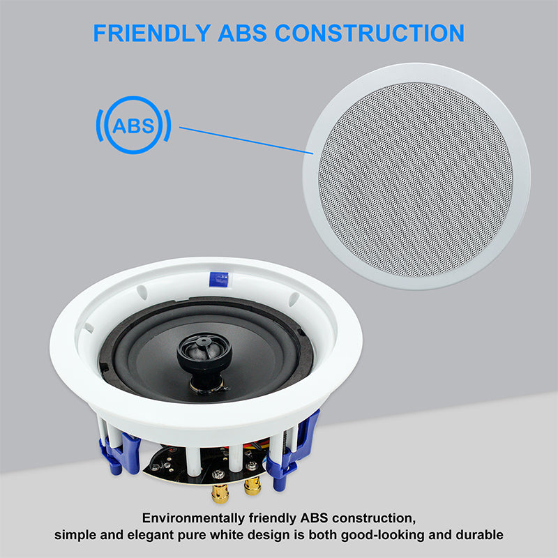 6.5" Ceiling Speakers 640 Watts HCS4-818 (4 Speakers) - Herdio