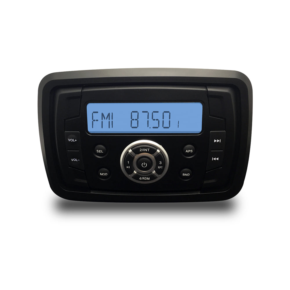 UTV Stereo Sound System Headunit Bluetooth Receiver Speaker Kit + 4 Inches Waterproof Speakers + fm/am antenna - Herdio