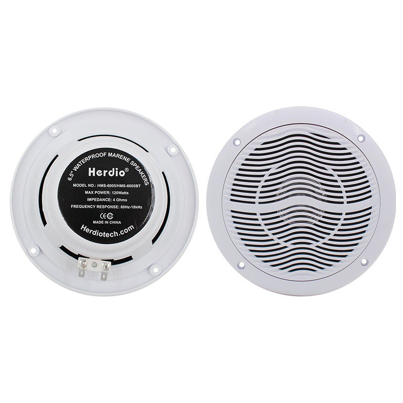 6.5" Marine Speakers 120 Watts HMS-6005W - Herdio