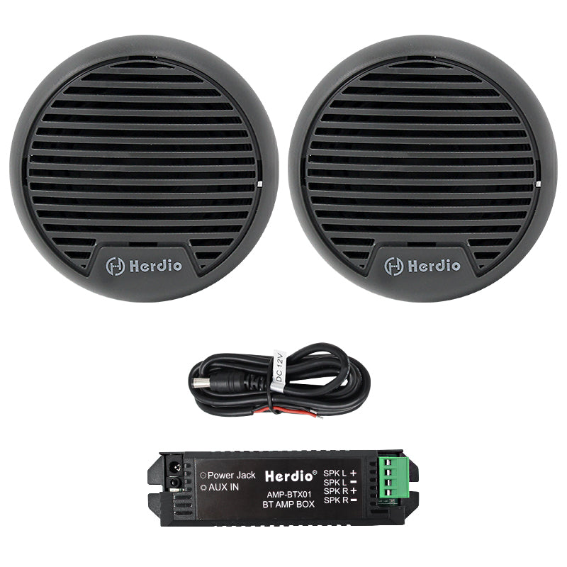 Herdio 3 Inch Bluetooth Marine Waterproof Speakers 140 Watt HMS-60BT