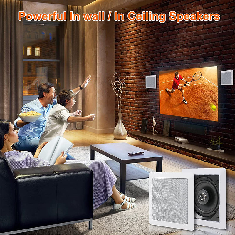 Herdio 5.25" In-Wall Bluetooth Speakers 160 Watts 2-way Sound System