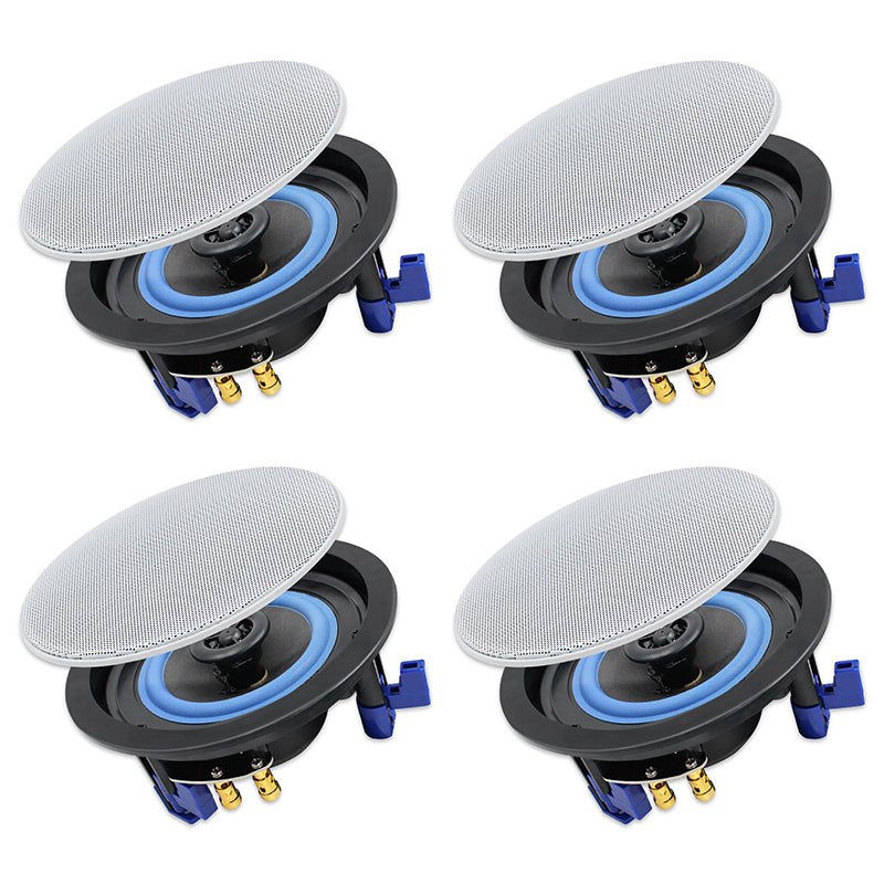 Herdio 4 inch ceiling speakers 320W - premium white in-ceiling audio system for home theater and living room