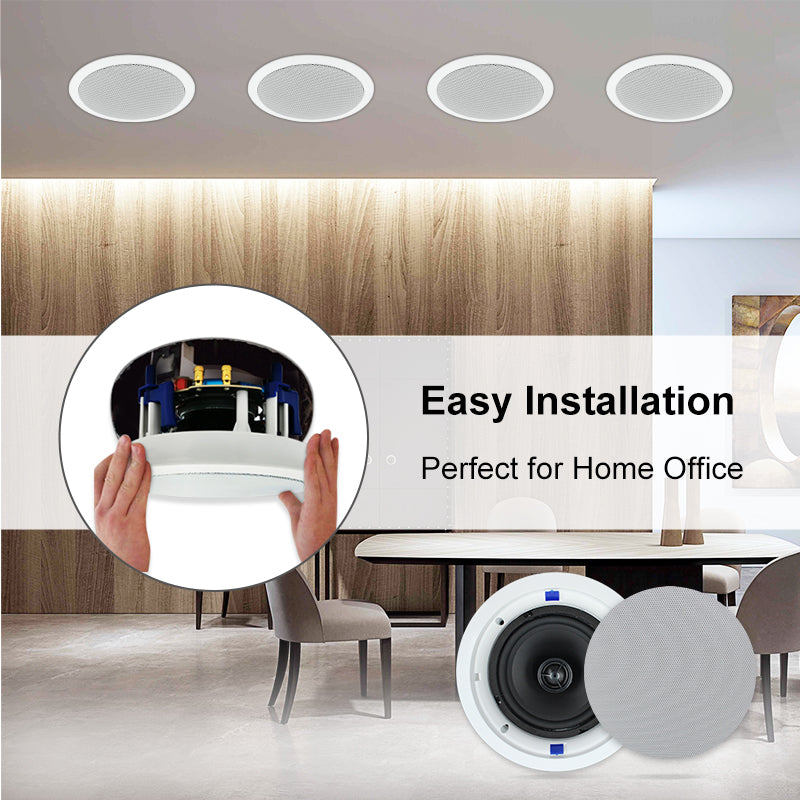 6.5" Ceiling Speakers 640 Watts HCS818-16BT-4CH(4 Speakers) - Herdio